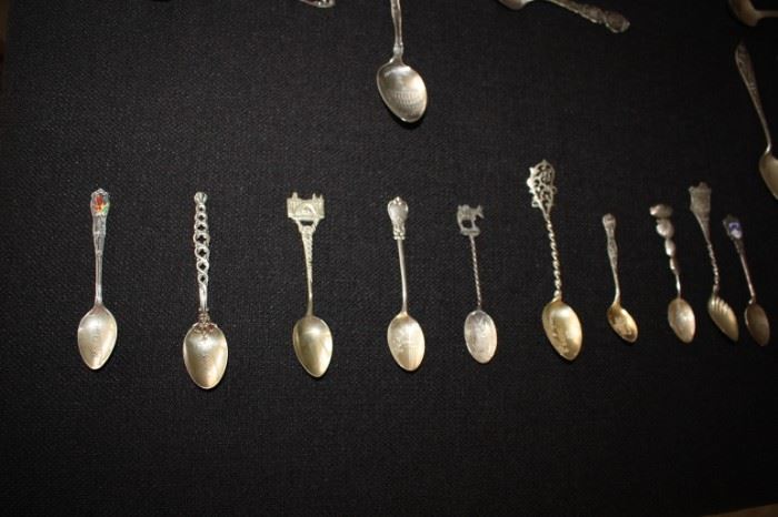 Very interesting collection of sterling spoons