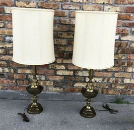 Stifle Brass Lamps with Shade Milk Glass Shades / Lens LA4099 https://www.ebay.com/itm/113732558362