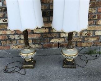 Mid Century Modern Glass and Brass Lamps (2) LA4103 https://www.ebay.com/itm/113732553635