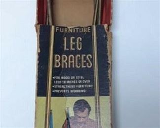 Mid Century Modern BRASS FURNITURE LEG BRACERS IN ORIGINAL PACKAGE LA6066 https://www.ebay.com/itm/113732393942