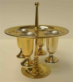 STAND WITH 4 SHOT CUPS GOLD BY FISHER LA6102 Sterling Cups https://www.ebay.com/itm/123726156033