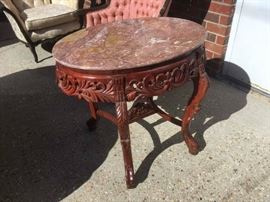 Vintage Marble top Oval Table NJ1500 https://www.ebay.com/itm/113732698103