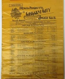 ANTIQUE 1895 CRESCENT CITY JOCKEY CLUB SOUVENIR ORIGINAL PROGRAM ON SILK RR5019 https://www.ebay.com/itm/113704678353