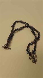 MIGNON FAGET NECKLACE 16 IN GLASS BEADS WITH TOGGLE CLASP FLEUR DE LIS CHAM RX11 https://www.ebay.com/itm/113729616835