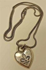 MIGNON FAGET STERLING SILVER 20 IN NECKLACE WITH HEART CHARM RX108 https://www.ebay.com/itm/123746672223