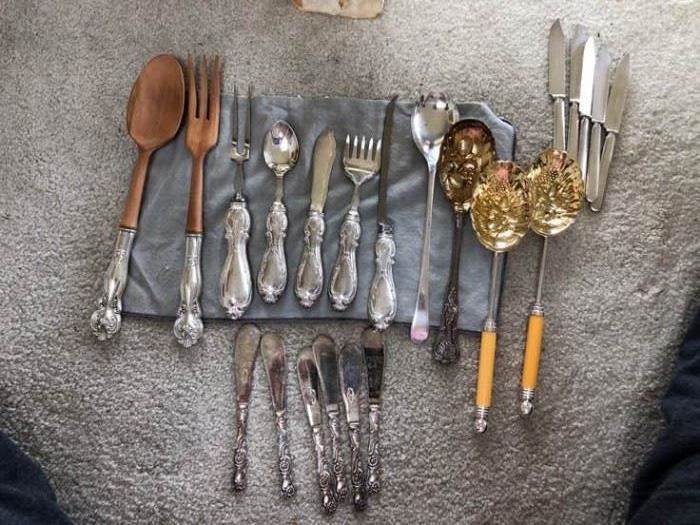 A Collection of Silver Plated Service Ware