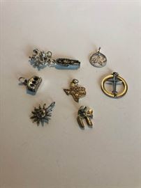 Sterling and silver charms