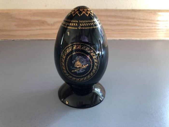 Vintage Russian Egg on a Stand