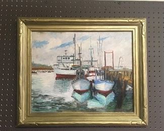 Oil on board. Approximately 16 inches by 19 inches. Low estimate $100