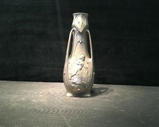 Silvered bronze vase. Low estimate $250