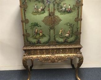 Hand painted cabinet. Low estimate $750