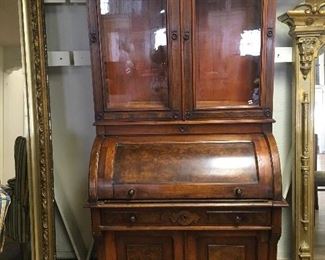Cylinder bookcase desk. Low estimate $500