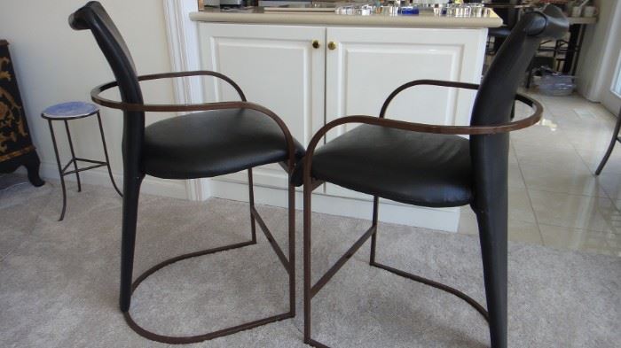 Contemporary, modern, Counter Height bar stools, 2.  Matching bar height  stools, 4. 