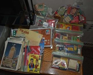 VINTAGE POSTCARDS & MATCH BOOKS