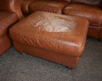 LEATHER OTTOMAN