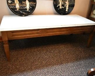 MARBLE TOP COFFEE TABLE