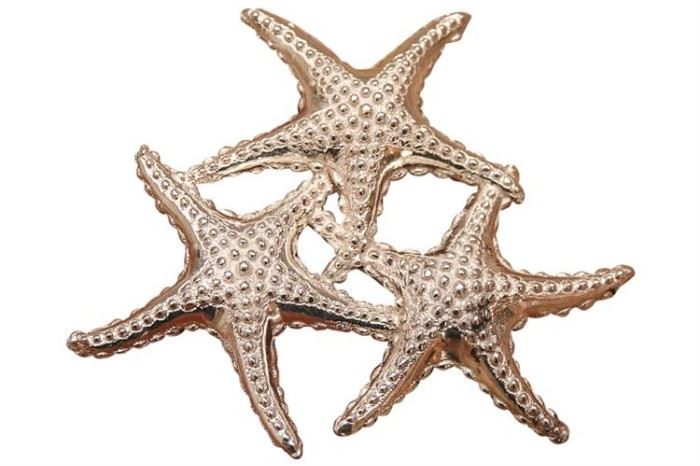 142. Sterling Silver Three Starfish Pin