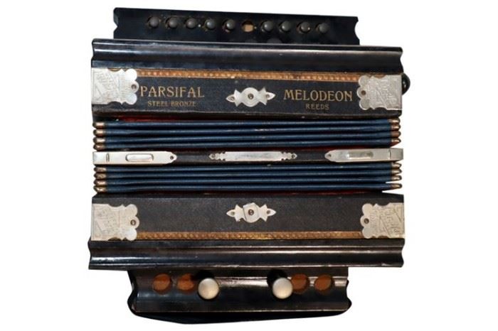 241. Antique PARSIFAL Melodeon Vintage Accordion