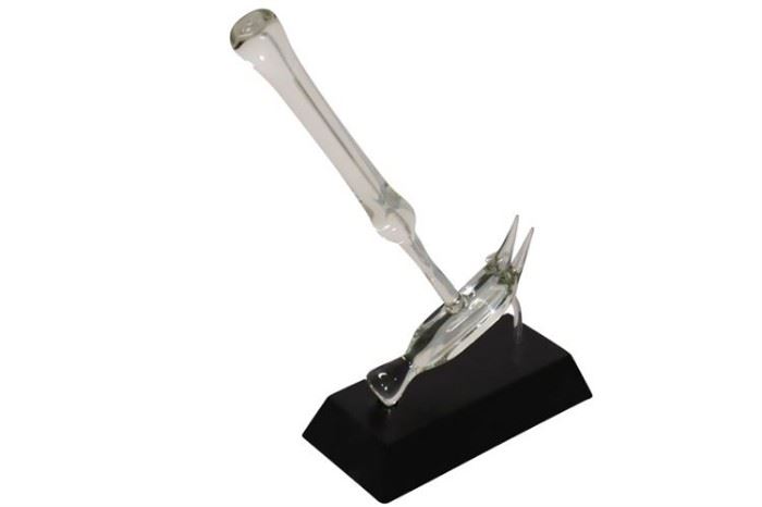242. Hans FRABEL Hammer Nail Up Glass Sculpture