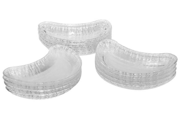 339. Set of Crescent Shaped Glass Dishes