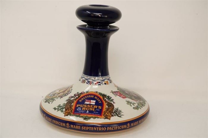 448. British Navy Pussers Rum Decanter HMS Victory