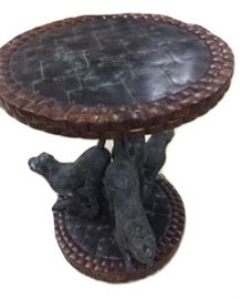 E10- Solid Bronze Monkey Pedal-stool table