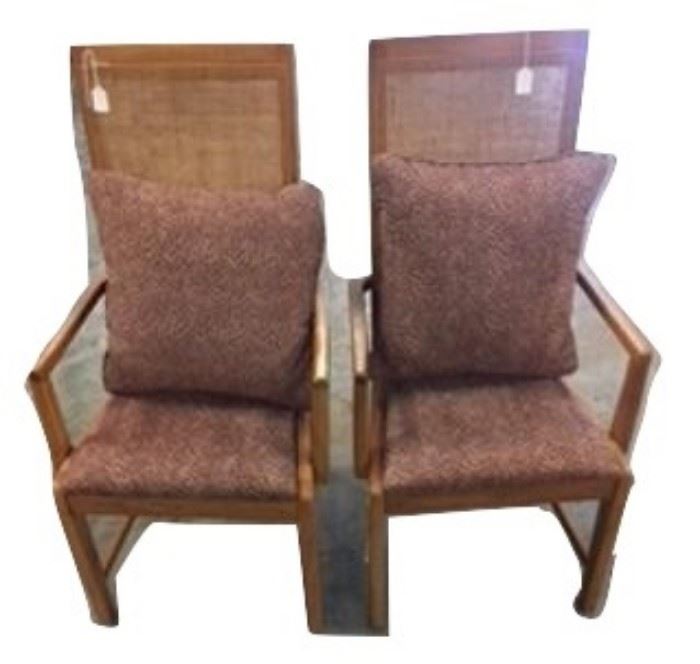 E27- Matching High Back Rattan Chairs