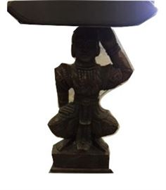 E30- Antique Wooden Soldier Lamp