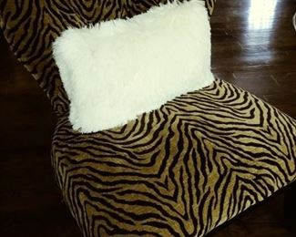 animal print slipper chairs