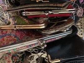 Wallets, makeups bags and change purses. 