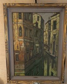 A. Montani oil on canvas Venice c1850
