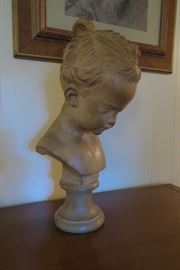 French Bust After Francois Jaques Joseph Saly. Signed Saly GF France