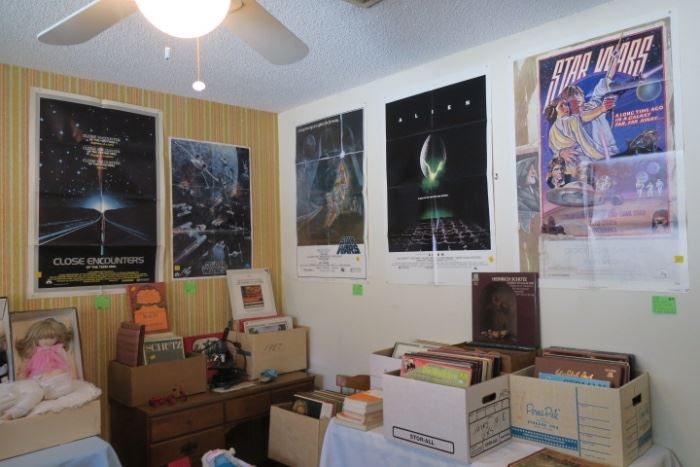 Boxes of Classical Music LPs, Vintage Posters