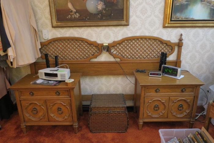 King Headboard, Pair of Nightstands and Triple Dresser - Thomasville Furniture