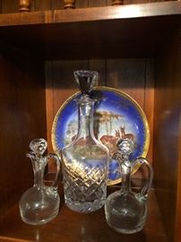 Crystal sherry decanter set