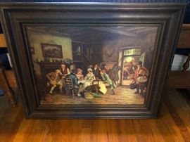 serious looking painting of colonial seriousness