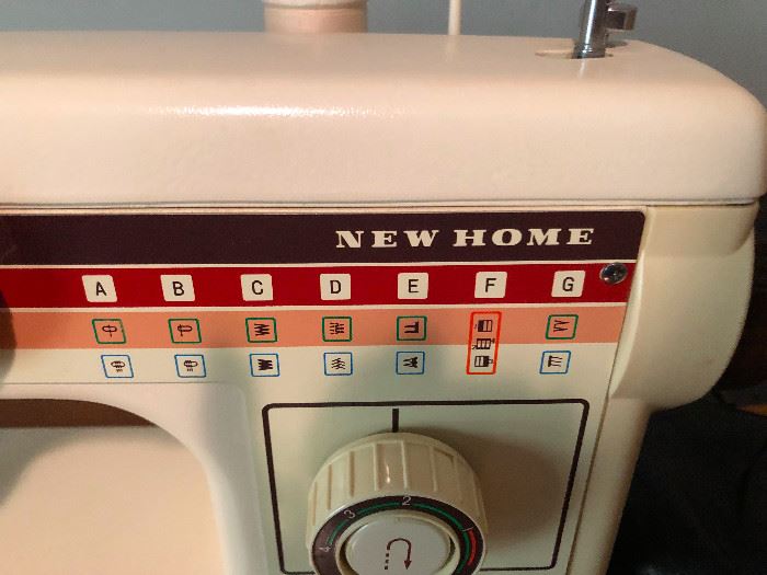 New Home sewing machine console vintage