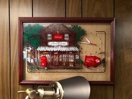 Coca cola curio clock