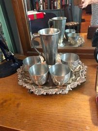 silver plated serving set