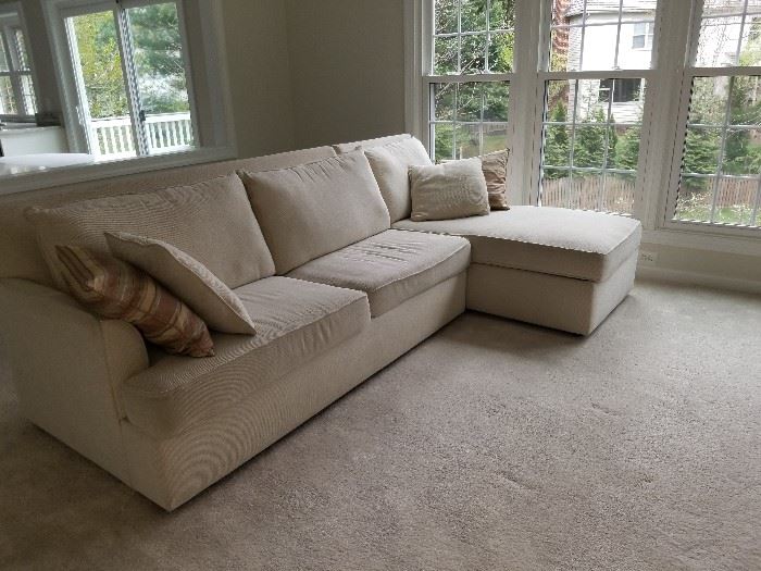 Cream "L" Couch in Good Condition $150.00