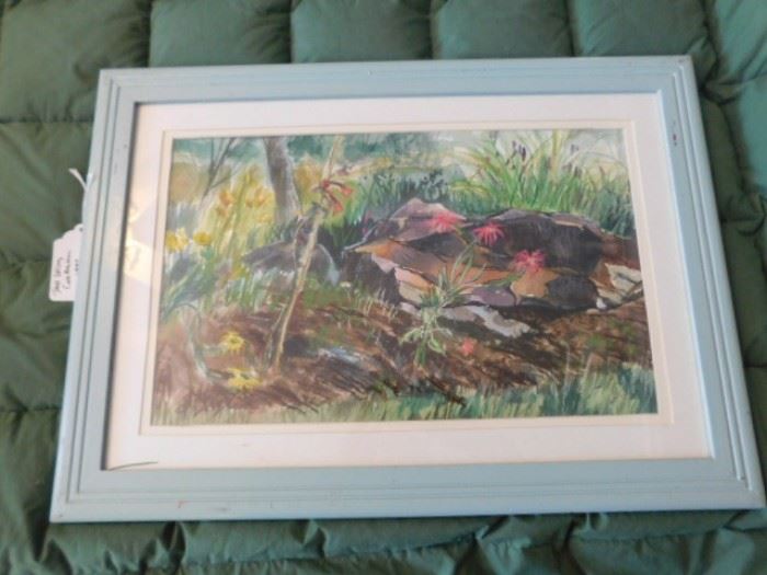 Mack Bergonson , Taos New Mexico watercolor "Taos Spring Celebration"