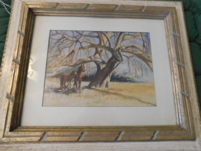 M.C. Luther watercolor "The Lin tree