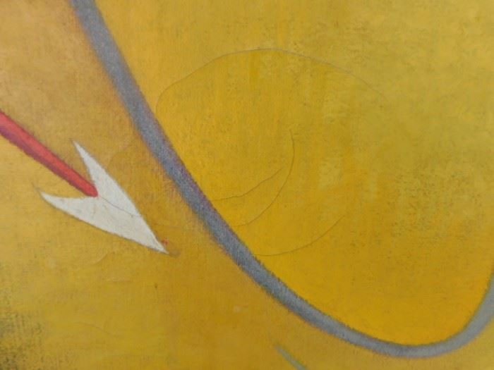 Bill Bomar Abstract oil Taos Modern Artist swirl damage