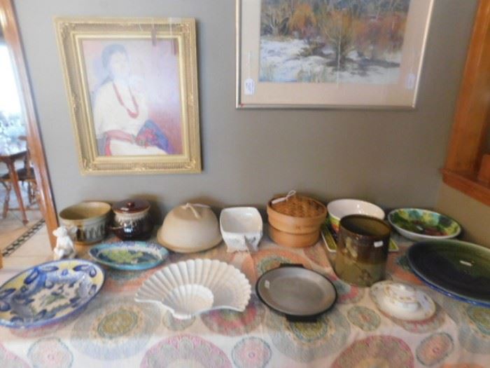 Hand made pottery and kitchen items