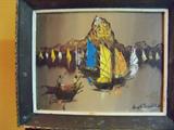 "Jess V. Trinidad" Signed Oil on Canvas