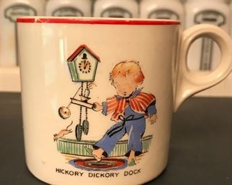 Nursery rhyme children’s mug / cup, Hickory Dickory Dock