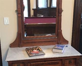 Eastlake marble top dresser in excellent condition for it's age. 