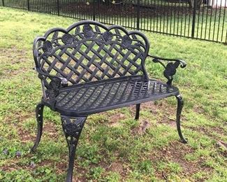 Wrought iron park bench