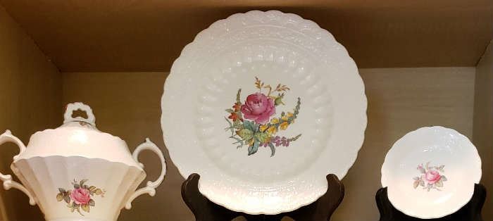 Spode's Copeland Jewel Billingsley Rose China Lace embossed c1930's 