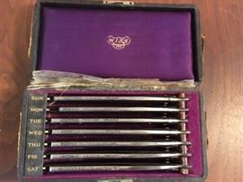 Antique daily straight razor set